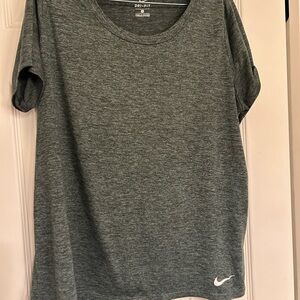 Nike Women's Heather Gray Dri-FIT Tee